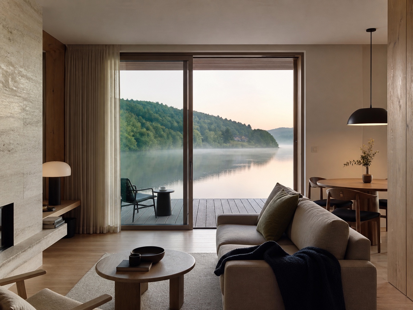 Prémiový rekreační apartmán s výhledem na klidné jezero